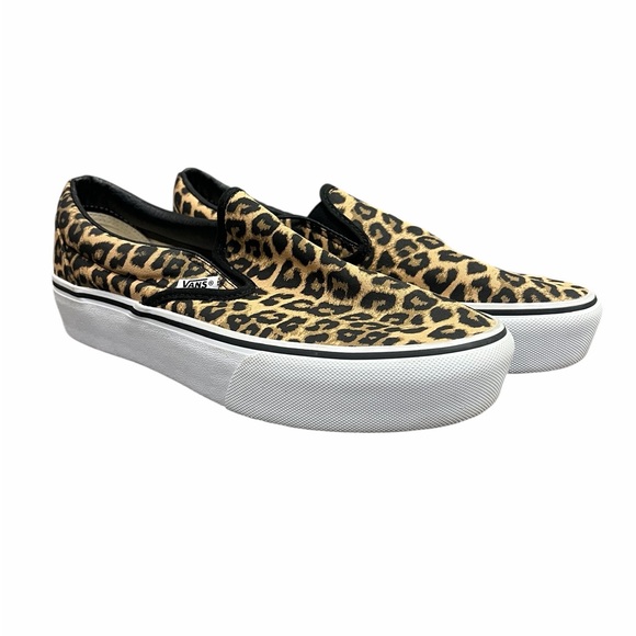 ‼️SOLD ‼️Vans Classic Slip-On Platform Leopard Print Sneakers - Picture 3 of 10
